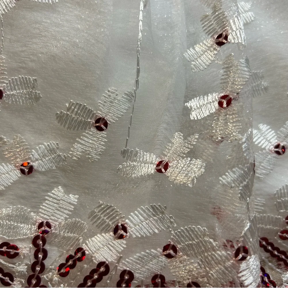 🍭Red and White Whimsical Dragonfly Dress with Bow Velvet bodice 3-6 months - Picture 5 of 7